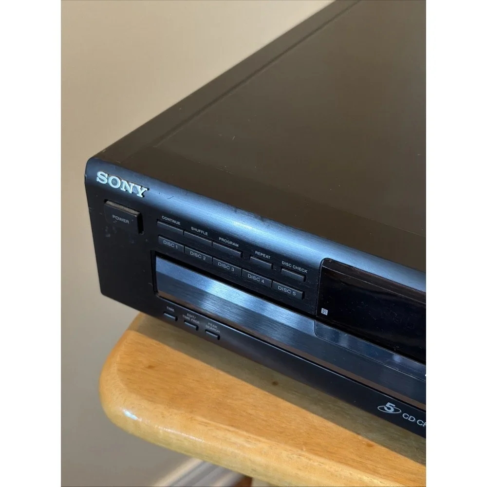 Sony CDP-CE315 5 Disc Changer CD Player With OEM Sony Remote Playback Tested